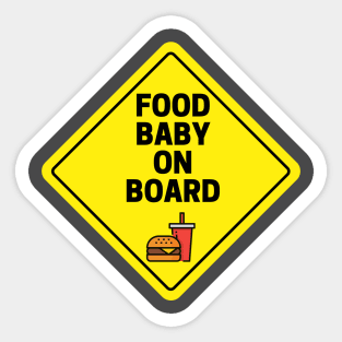 Food Baby On Board Sticker